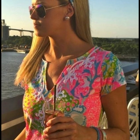 Lilly Pulitzer Brewster Dress Scuba to Cuba - Picture 2 of 9